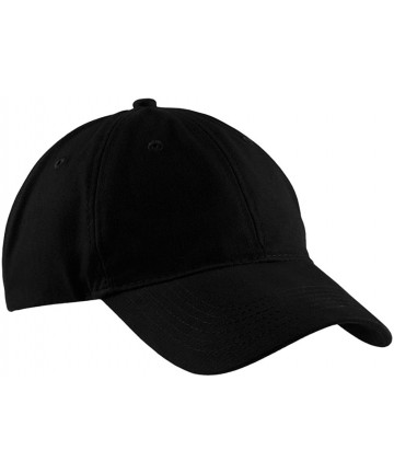 Baseball Caps Brushed Twill Low Profile Cap in - Black - C211VQ4RCQB $16.28