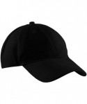 Baseball Caps Brushed Twill Low Profile Cap in - Black - C211VQ4RCQB $16.28