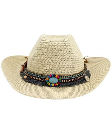 Sun Hats Unisex Sunshade Cap- Summer Outdoor Travel Western Cowboy Hat Casual Solid Mongolian Hat Grassland Visor - CT18W5O67...