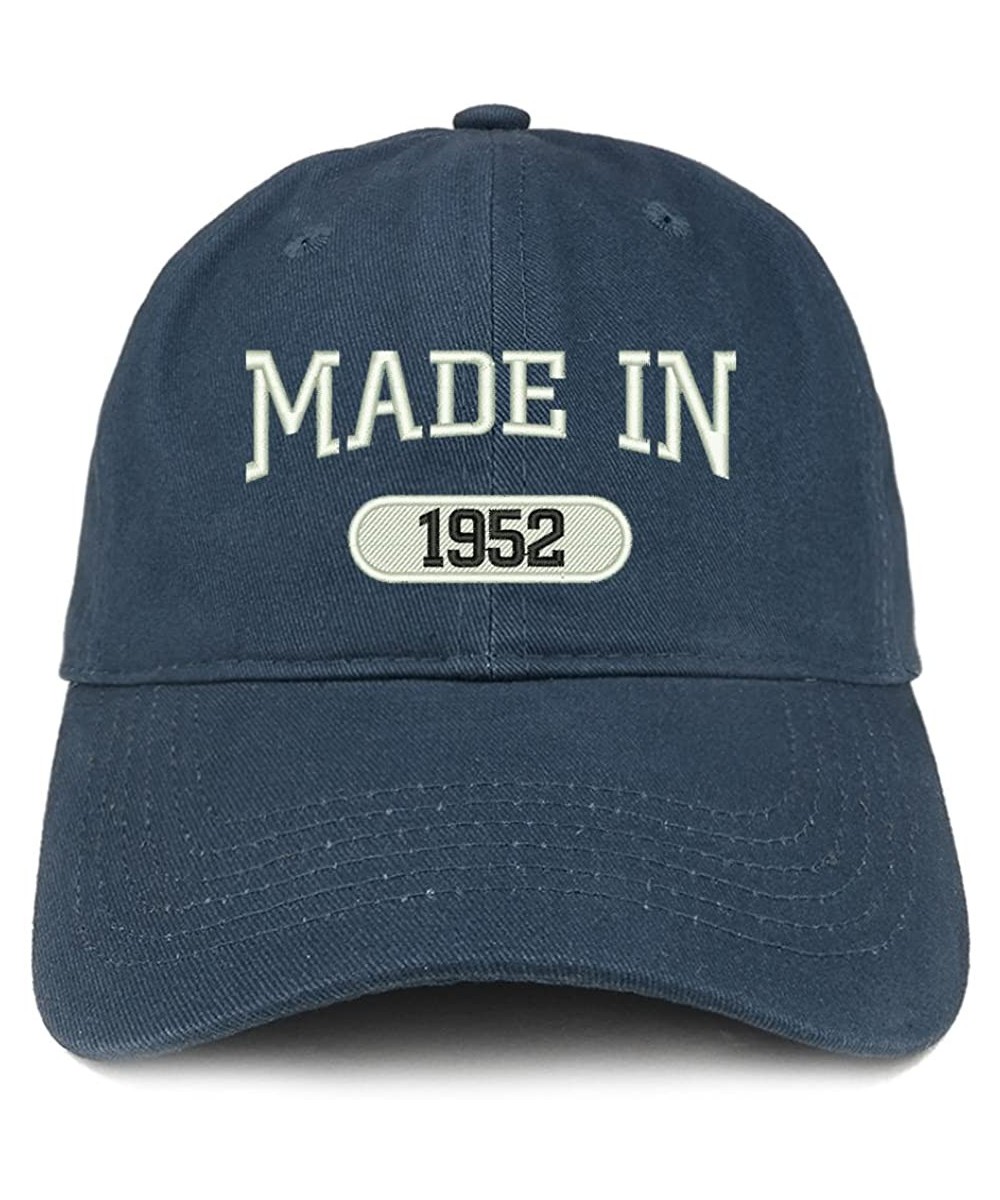Baseball Caps Made in 1952 Embroidered 68th Birthday Brushed Cotton Cap - Navy - CG18C978QQY $25.81