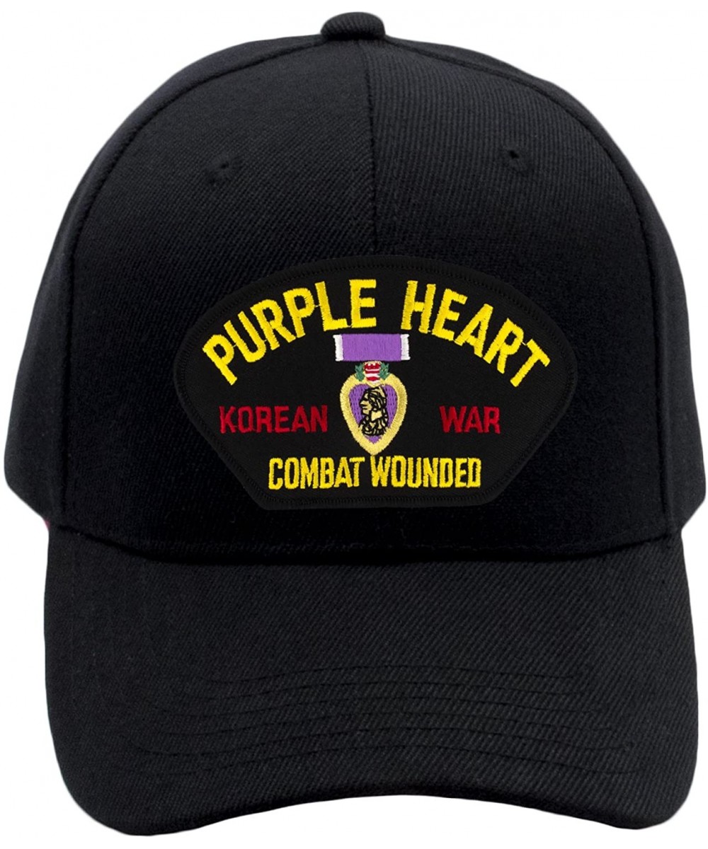 Baseball Caps Purple Heart - Korean War Veteran Hat/Ballcap Adjustable-Back One Size Fits Most - Black - C818OAYDM56 $30.62