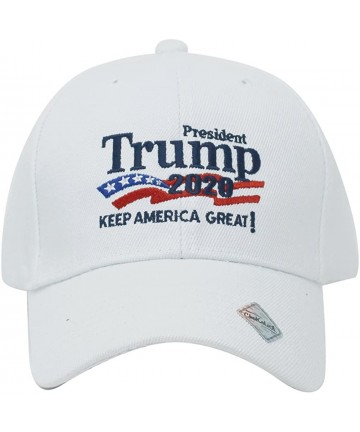 Baseball Caps Trump 2020 Keep America Great Campaign Embroidered US Hat Baseball Ball Cap Hook and Loop Back Closure - CQ18I5...