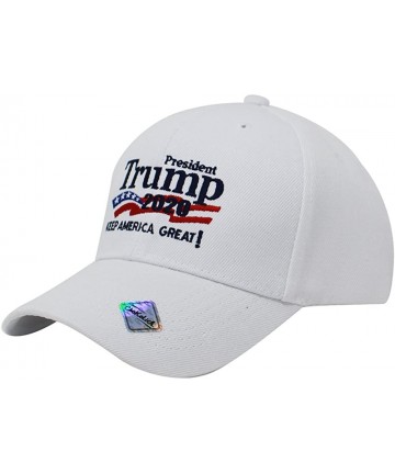 Baseball Caps Trump 2020 Keep America Great Campaign Embroidered US Hat Baseball Ball Cap Hook and Loop Back Closure - CQ18I5...