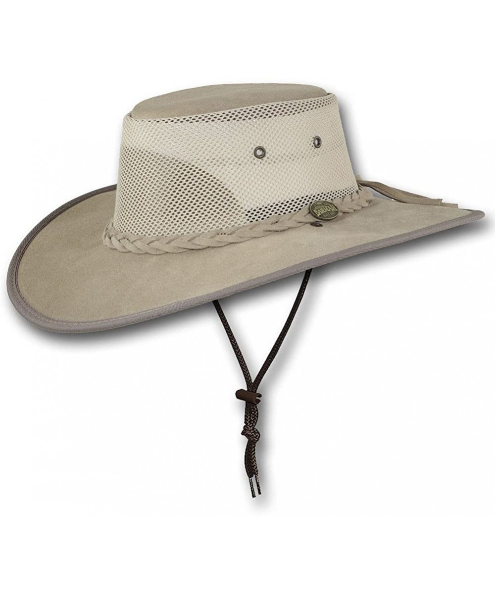 Sun Hats X-Wide Brim Cattle Suede Cooler Leather Hat - Item 2019 - Sand - C1180ZY20YL $64.63
