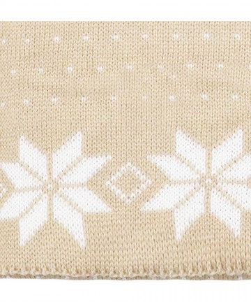 Skullies & Beanies Women Lady Winter Warm Knitted Snowflake Hat Gloves and Scarf Winter Set - 2pcs Set_beige - CK18YDWN4T3 $2...