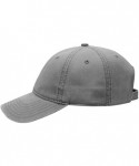 Sun Hats 6 Panel Low Profile Garment Washed Superior Cotton Twill - Char. Gray - C112IVB9WM3 $17.29