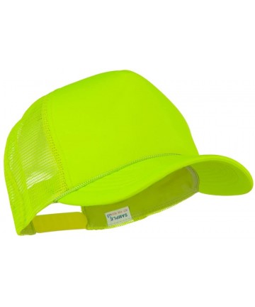 Baseball Caps Summer Foam Mesh Trucker Cap - Neon Yellow - C111LUH834J $18.52