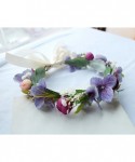 Headbands Flower Wreath Headband Floral Hair Garland Flower Crown Halo Headpiece Boho with Ribbon Wedding Party Photos - 20 -...