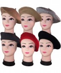 Berets Women French Wool Beret Hats - Solid Color Classic Beanie Winter Cap - Blackish Green - C412FK7995V $13.25