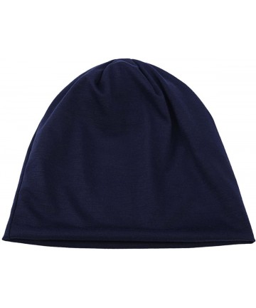 Skullies & Beanies Daily Solid Cap Beanie That Fit Your Head Perfect Stretchy & Soft for Men Women - Dark Blue - CT12NV4SQJP ...