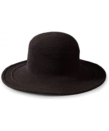 Sun Hats Women's Cotton Crochet 4 Inch Brim Floppy Hat - Brown - CP1171D9WMX $61.58