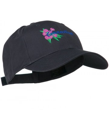 Baseball Caps USA State Connecticut Flower Embroidered Low Profile Cotton Cap - Navy - C411NY3EK67 $32.61