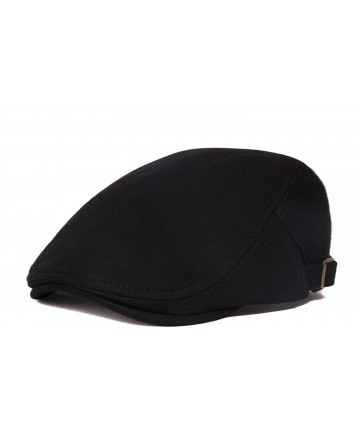 Newsboy Caps Men's Flat Cap Gatsby Newsboy Lvy Irish Hats Driving Cabbie Hunting Cap - Ba55-cotton-black - CN18M509X5G $17.95