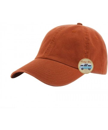 Baseball Caps Classic Washed Cotton Twill Low Profile Adjustable Baseball Cap - Tx.orange - CW12C7ZA3SP $15.47
