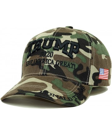 Baseball Caps Trump 2020 Keep America Great Embroidery Campaign Hat USA Baseball Cap - Camo 02 - CJ18EK25MDO $19.24