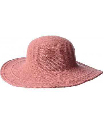Sun Hats Women's Cotton Crochet 4 Inch Brim Floppy Hat - Rose - CB18C7ROHLI $29.16