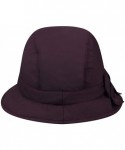 Bucket Hats Wo Maggie Nylon Cloche - Dark Plum - CX18Y4YO08R $51.11