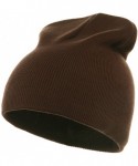 Skullies & Beanies Superior Cotton Knit Cap-Brown - Brown - CY111C6IHZN $12.96