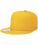 Baseball Caps Classic Snapback Hat Cap Hip Hop Style Flat Bill Blank Solid Color Adjustable Size - 1pc Gold - CI18HKYR9ZI $12.46