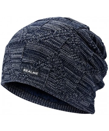 Skullies & Beanies Winter Beanie Hat Warm Knit Hat Winter Hat for Men Women - Navy - CX18YZA24H4 $14.63