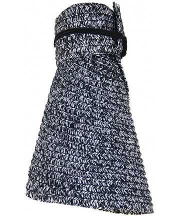 Sun Hats Tweed Womens Packable Roll-Up Wide Brim Sun Visor (One Size) - Black - C817YUAEC4W $13.74