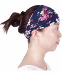 Headbands Boho Headbands for Women Retro Printed Floral Hair Bands Seamless Elastic Band Headband Fashion Head wrap - CB18UWD...