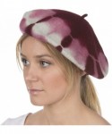Berets Willow Wool Slouch Beret - Burgundy - CE11MCFLM5P $13.96