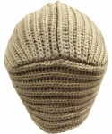 Skullies & Beanies Winter Knit Turban Beanie with Beaded Flower - Beige - C7110Q0JXVX $23.89
