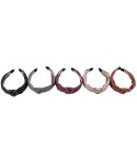 Headbands Fashion Leather Wide Hairband Knot Headband Women Girls Hair Head Hoop Bands Accessories Nice Gift for Lover - C418...