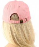 Baseball Caps Everyday Bad Hair Day Adjustable Cotton Baseball Sun Visor Cap Dad Hat - Pink - CF17YX7TM2S $12.98