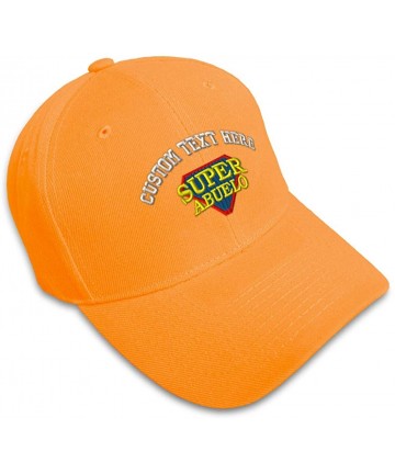 Baseball Caps Custom Baseball Cap Super Abuelo Spanish Embroidery Dad Hats for Men & Women 1 Size - Orange - C918Y5ZYLSA $39.32