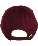 Baseball Caps Oceanside Solid Color Adjustable Baseball Cap - Burgundy - CH1219NZNJL $12.57