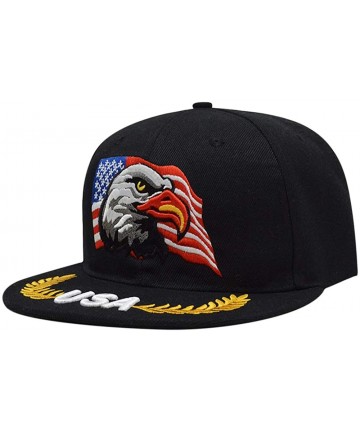 Baseball Caps 3D Embroidery Dad Hat Patriotic Eagle American Flag Adjustable Baseball Cap Classic Strapback Cap - CL18R8HT45Y...