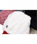 Skullies & Beanies Women's Faux Fur Pom Pom Fleece Lined Knitted Slouchy Beanie Hat Cap - Blue - CR1299E62AP $32.18