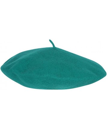 Berets Classic Wool Beret One Size Adult - Teal - CR115R7LH1T $21.86