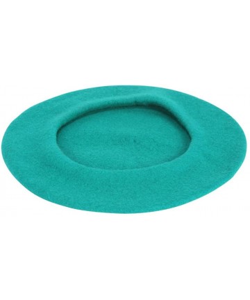 Berets Classic Wool Beret One Size Adult - Teal - CR115R7LH1T $15.14