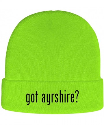 Skullies & Beanies got Ayrshire? - Soft Adult Beanie Cap - Neon Green - CV18AXQK3UR $25.68