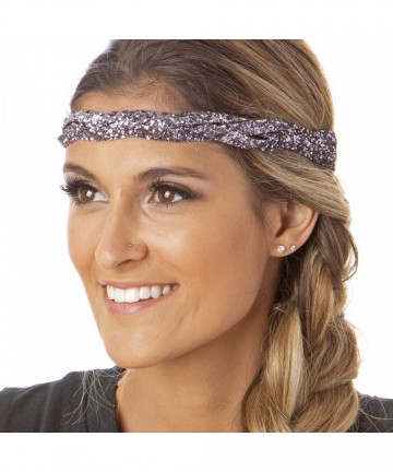 Headbands Women's Adjustable Cute Fashion Bling Glitter Headband Braid Hairband Gift Pack - C318CUIAOWH $21.81