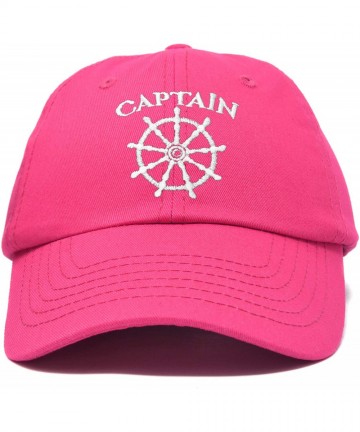 Baseball Caps Captain Hat Sailing Baseball Cap Navy Gift Boating Men Women - Hot Pink - C418WI26CKY $16.96