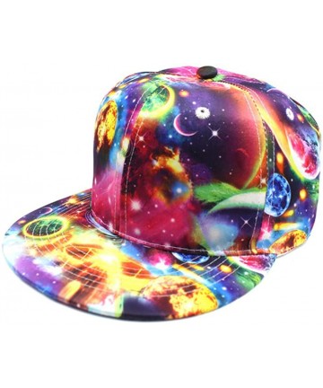 Skullies & Beanies Galaxy Space Sky Snapback Pair Fashion Embroidered Snapback Caps Adjust Hat - Colorful - CH182OM6DKT $18.40