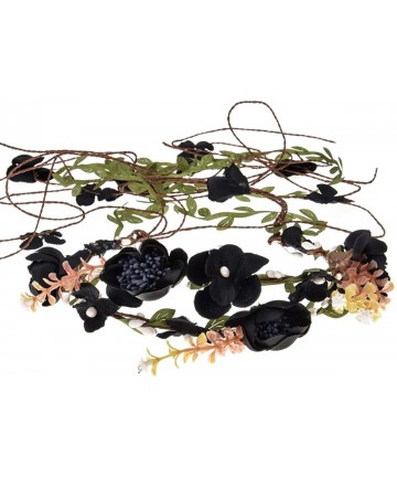 Headbands Newly arrived Rattan Flower Vine Crown Tiaras Necklace Belt Party Decoration - Black - C417YDUKG5U $19.44