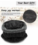 Skullies & Beanies 2-Pieces Winter Beanie Hat Scarf Set Warm Knit Hat Thick Fleece Lined Winter Hat & Scarf For Men Women Sku...