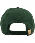 Baseball Caps Baseball Caps Dad Hats 100% Cotton Polo Style Plain Blank Adjustable Size - Dark Green - CM18EZD4960 $13.07