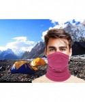 Balaclavas Summer Neck Gaiter Face Scarf/Face Cover/Bandana Neck Cover for Sun Hot Cycling Hiking Fishing - Rose Red - C918YZ...