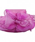 Sun Hats Women's Breathable Bowknot Kentucky Derby Hat Tea Party Church Wedding Hat - Rose - CE18CWMG0E2 $18.83