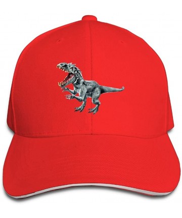 Baseball Caps Unisex Jurassic World Dinosaur Fashion Peaked Cap Baseball Cap for Travel/Sports - Red - CJ18E3HWR7A $19.34