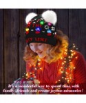 Skullies & Beanies Light Up Hat Beanie LED Ugly Xmas Party Beanie Cap Flashing Christmas Hat Knitted Cap for Women Kids - CJ1...