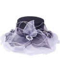 Sun Hats Women's Fascinators Wide Brim Sun Hat for Kentucky Derby- Church- Wedding- Tea Party- Royal Ascot- Easter - CT11SJ69...