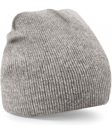 Skullies & Beanies Plain Basic Knitted Winter Beanie Hat - Heather Gray - CK11Y2U8ID7 $13.25