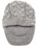 Skullies & Beanies Women's Knitted Newsboy Hat Double Layer Visor Beanie Cap with Soft Warm Fleece Lining - CN18YW93O6Q $22.64